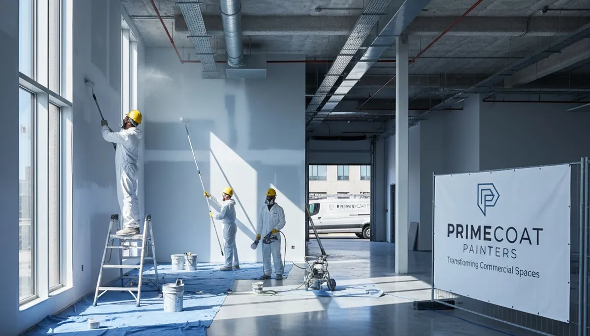 Commercial painting crew applying durable coatings in San Mateo, CA commercial building