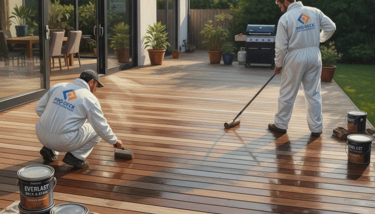 San Mateo, CA deck painting by professional painters restoring wood deck protection and curb appeal