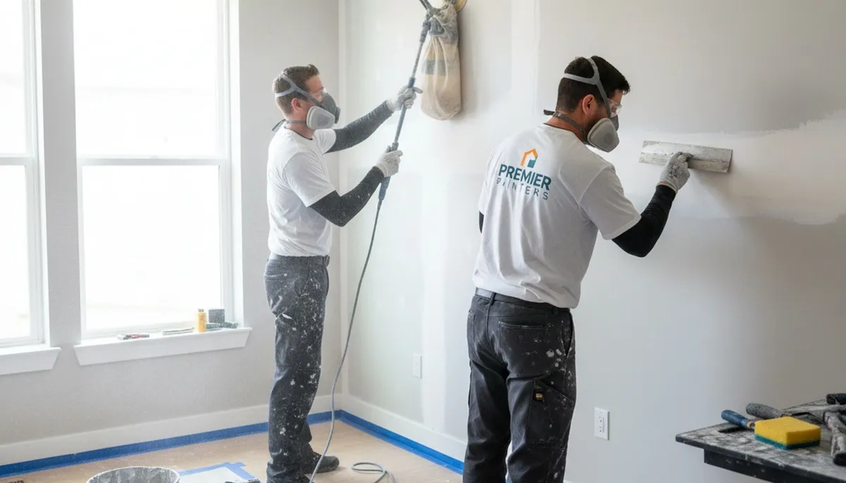 Drywall repair in San Mateo, CA by San Mateo Paint Pros, smooths cracked walls for painting